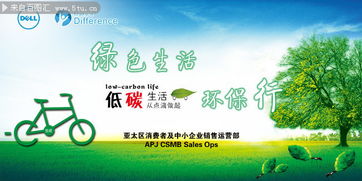 低碳生活宣传标语展板下载